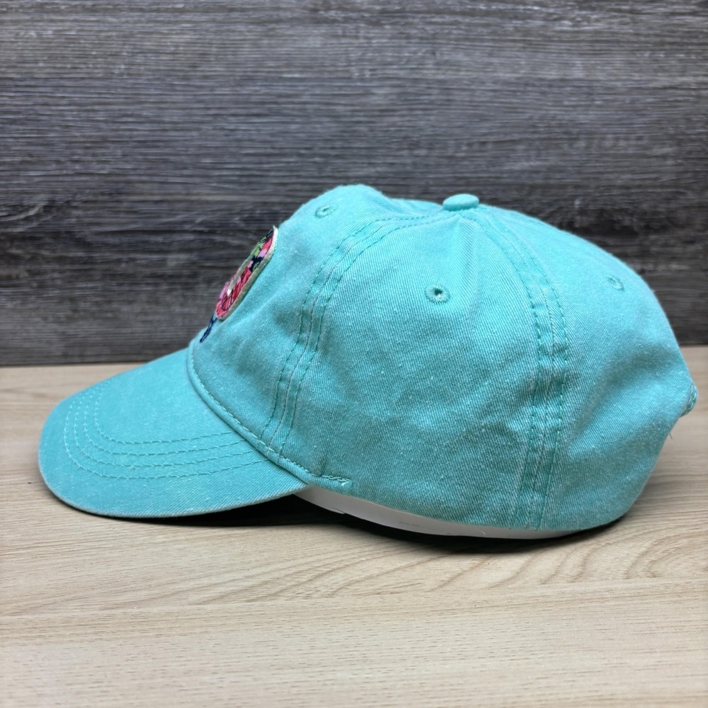 Colorado Hat Cap Strap Back Womens Blue Teal CO Embroidered Floral Adjustable - Picture 4 of 9